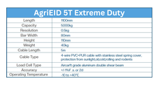 5T Extreme Duty Load Bars - Specifications